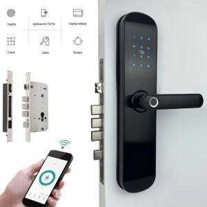 cerradura de manija con ambas direccion app tuya con apertura desde cualquier parte / con intalacion incluida.
